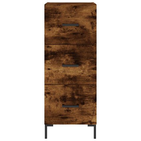 vidaXL Highboard Räuchereiche 34,5x34x180 cm Holzwerkstoff