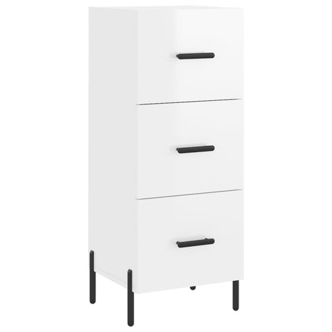 vidaXL Highboard Hochglanz-Weiß 34,5x34x180 cm Holzwerkstoff