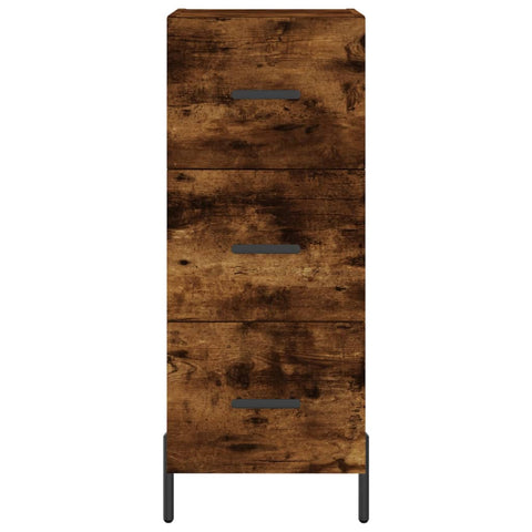 vidaXL Highboard Räuchereiche 34,5x34x180 cm Holzwerkstoff