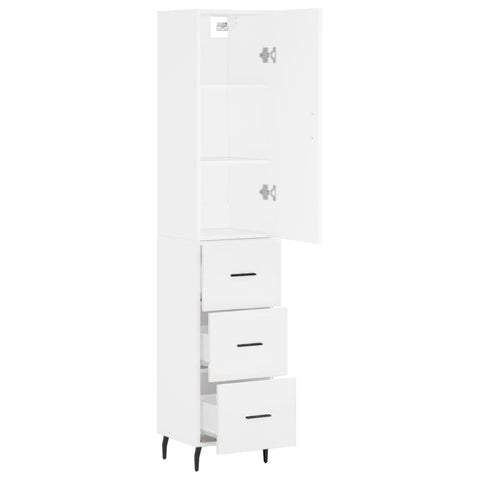 vidaXL Highboard Weiß 34,5x34x180 cm Holzwerkstoff