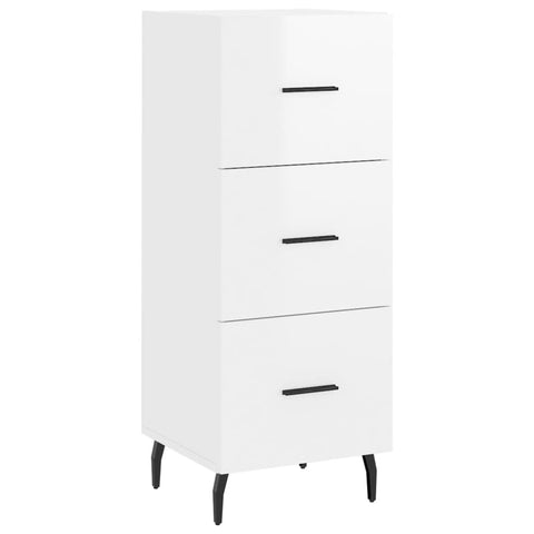 vidaXL Highboard Hochglanz-Weiß 34,5x34x180 cm Holzwerkstoff