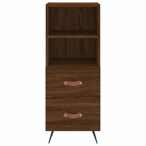 vidaXL Highboard Braun Eichen-Optik 34,5x34x180 cm Holzwerkstoff