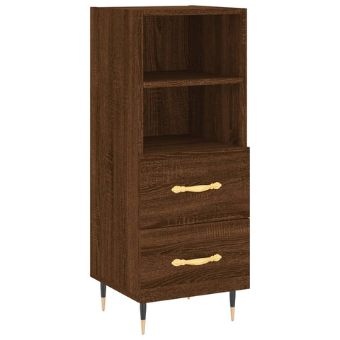 vidaXL Highboard Braun Eichen-Optik 34,5x34x180 cm Holzwerkstoff