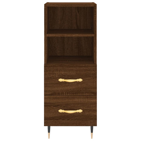 vidaXL Highboard Braun Eichen-Optik 34,5x34x180 cm Holzwerkstoff