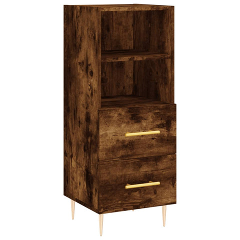 vidaXL Highboard Räuchereiche 34,5x34x180 cm Holzwerkstoff