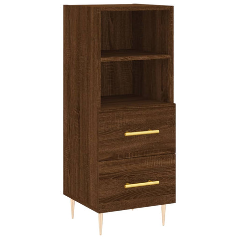 vidaXL Highboard Braun Eichen-Optik 34,5x34x180 cm Holzwerkstoff