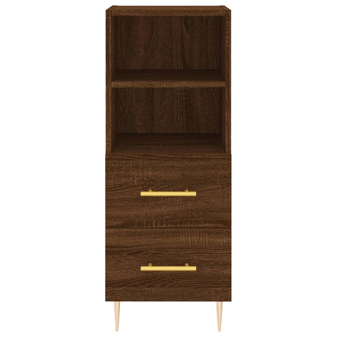 vidaXL Highboard Braun Eichen-Optik 34,5x34x180 cm Holzwerkstoff