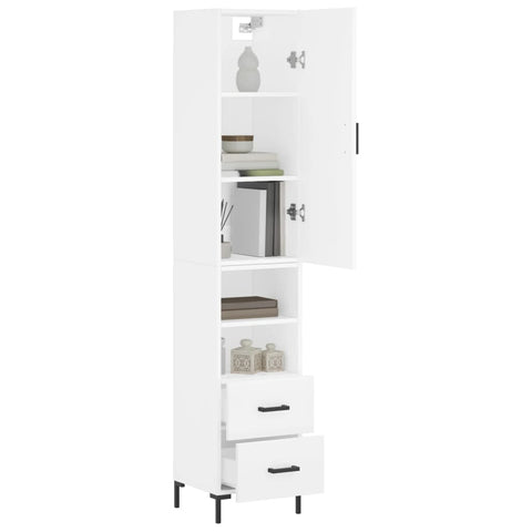 vidaXL Highboard Weiß 34,5x34x180 cm Holzwerkstoff