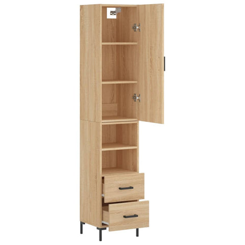 Highboard Sonoma-Eiche 34,5x34x180 cm Holzwerkstoff