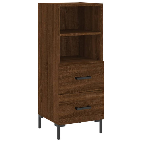 vidaXL Highboard Braun Eichen-Optik 34,5x34x180 cm Holzwerkstoff