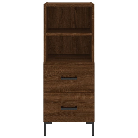 vidaXL Highboard Braun Eichen-Optik 34,5x34x180 cm Holzwerkstoff