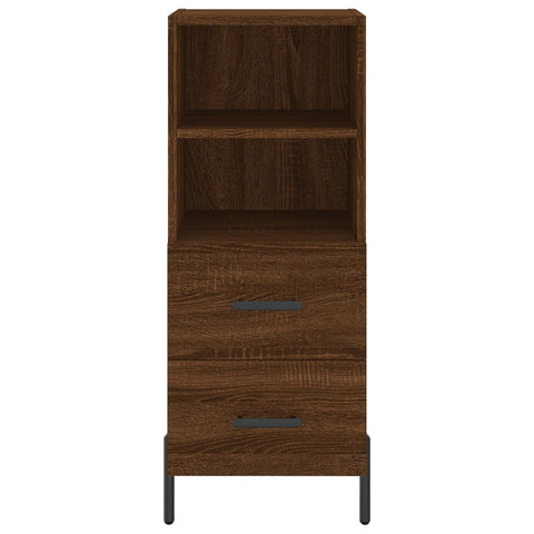 vidaXL Highboard Braun Eichen-Optik 34,5x34x180 cm Holzwerkstoff