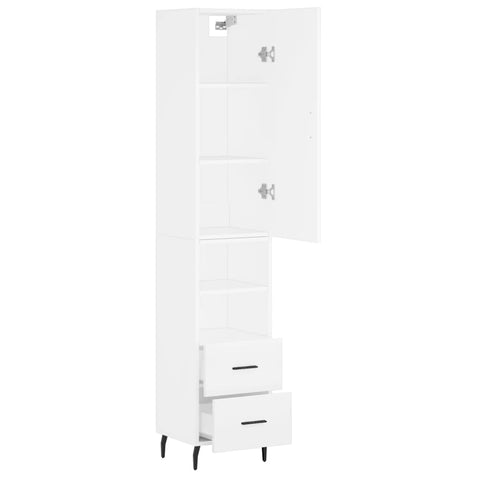 vidaXL Highboard Weiß 34,5x34x180 cm Holzwerkstoff