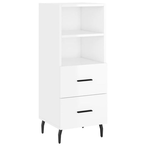 vidaXL Highboard Hochglanz-Weiß 34,5x34x180 cm Holzwerkstoff