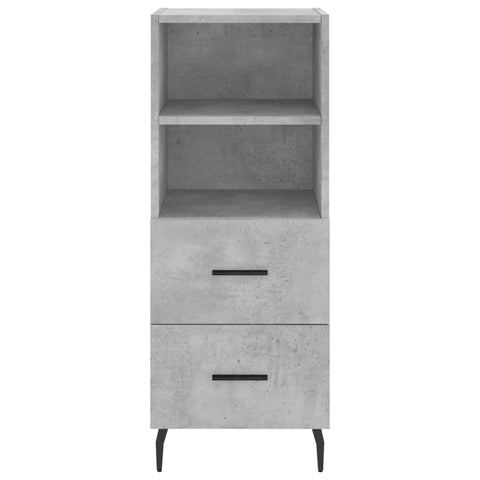 vidaXL Highboard Betongrau 34,5x34x180 cm Holzwerkstoff