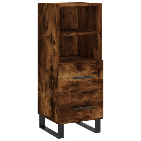 vidaXL Highboard Räuchereiche 34,5x34x180 cm Holzwerkstoff