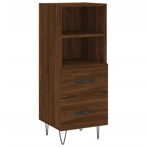 vidaXL Highboard Braun Eichen-Optik 34,5x34x180 cm Holzwerkstoff