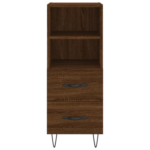 vidaXL Highboard Braun Eichen-Optik 34,5x34x180 cm Holzwerkstoff