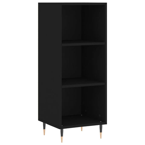 vidaXL Highboard Schwarz 34,5x34x180 cm Holzwerkstoff