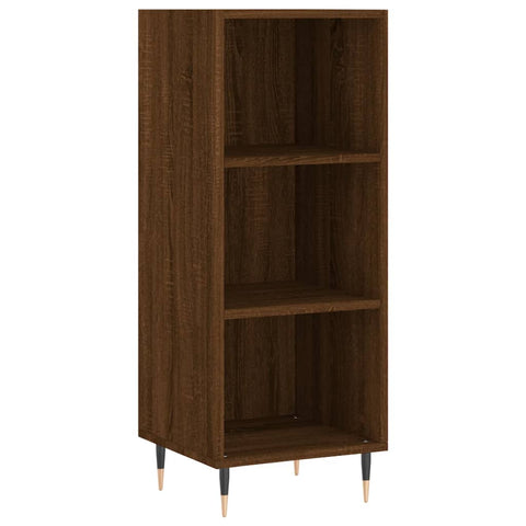 vidaXL Highboard Braun Eichen-Optik 34,5x34x180 cm Holzwerkstoff