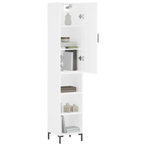 vidaXL Highboard Weiß 34,5x34x180 cm Holzwerkstoff