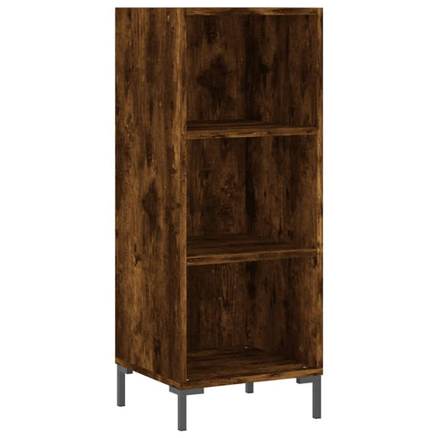 vidaXL Highboard Räuchereiche 34,5x34x180 cm Holzwerkstoff