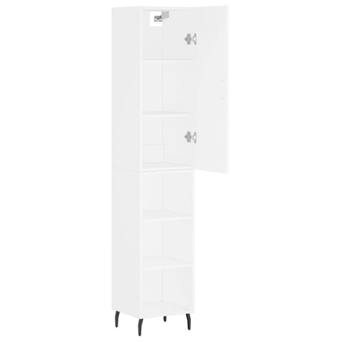 vidaXL Highboard Weiß 34,5x34x180 cm Holzwerkstoff