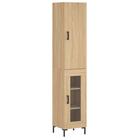 Highboard Sonoma-Eiche 34,5x34x180 cm Holzwerkstoff