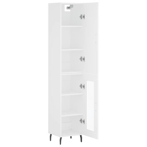 vidaXL Highboard Weiß 34,5x34x180 cm Holzwerkstoff