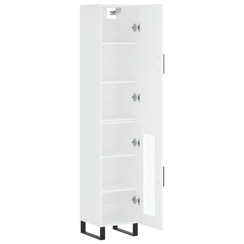 vidaXL Highboard Weiß 34,5x34x180 cm Holzwerkstoff