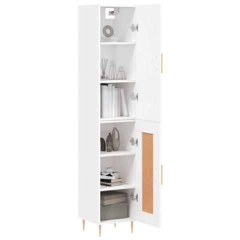 vidaXL Highboard Weiß 34,5x34x180 cm Holzwerkstoff