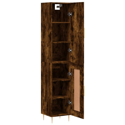 vidaXL Highboard Räuchereiche 34,5x34x180 cm Holzwerkstoff