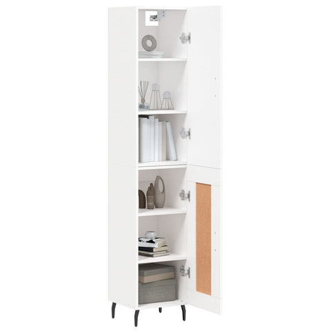 vidaXL Highboard Weiß 34,5x34x180 cm Holzwerkstoff