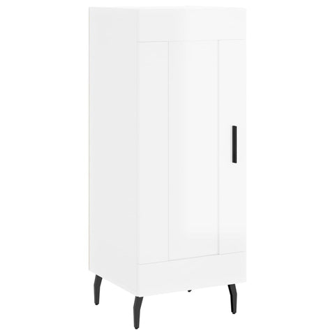 vidaXL Highboard Hochglanz-Weiß 34,5x34x180 cm Holzwerkstoff