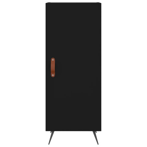 vidaXL Highboard Schwarz 34,5x34x180 cm Holzwerkstoff