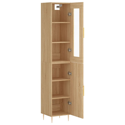 Highboard Sonoma-Eiche 34,5x34x180 cm Holzwerkstoff