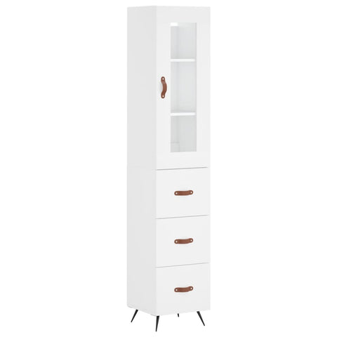 vidaXL Highboard Weiß 34,5x34x180 cm Holzwerkstoff