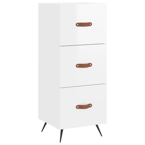 vidaXL Highboard Hochglanz-Weiß 34,5x34x180 cm Holzwerkstoff