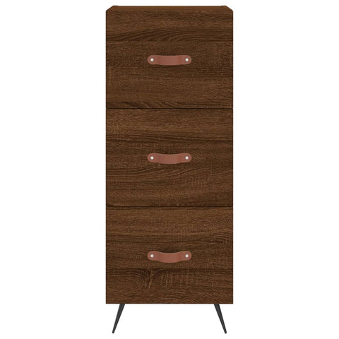 vidaXL Highboard Braun Eichen-Optik 34,5x34x180 cm Holzwerkstoff