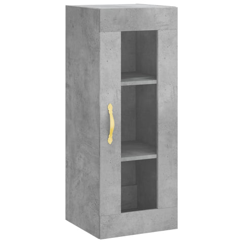 vidaXL Highboard Betongrau 34,5x34x180 cm Holzwerkstoff