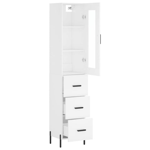 vidaXL Highboard Weiß 34,5x34x180 cm Holzwerkstoff