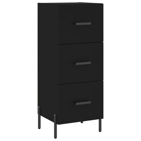 Highboard Schwarz 34,5x34x180 cm Holzwerkstoff