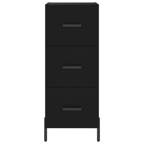 Highboard Schwarz 34,5x34x180 cm Holzwerkstoff