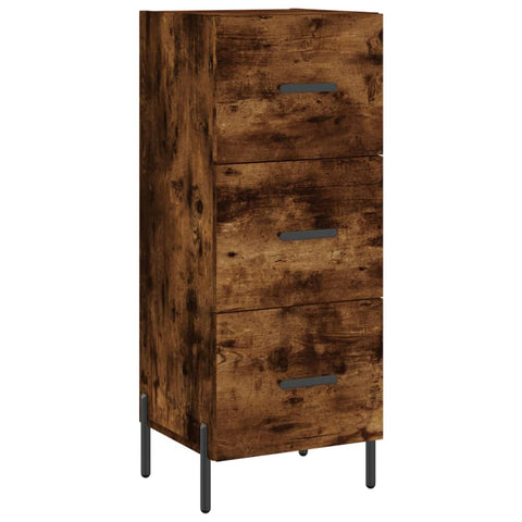 vidaXL Highboard Räuchereiche 34,5x34x180 cm Holzwerkstoff