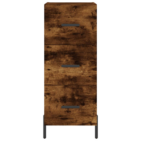 vidaXL Highboard Räuchereiche 34,5x34x180 cm Holzwerkstoff