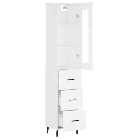 vidaXL Highboard Weiß 34,5x34x180 cm Holzwerkstoff