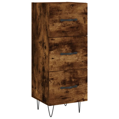 vidaXL Highboard Räuchereiche 34,5x34x180 cm Holzwerkstoff