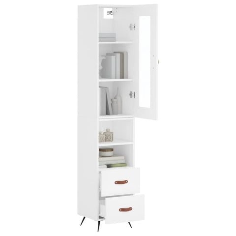 vidaXL Highboard Weiß 34,5x34x180 cm Holzwerkstoff