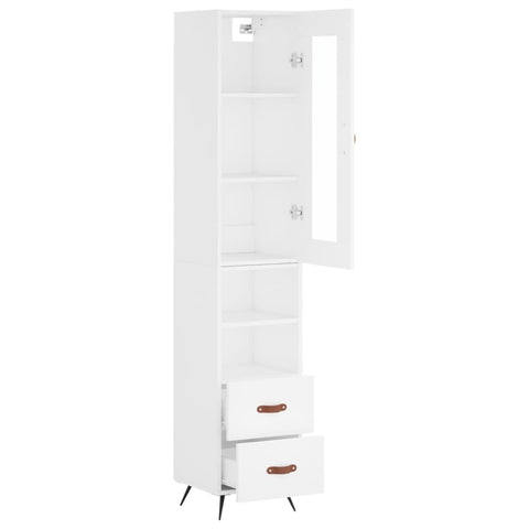 vidaXL Highboard Weiß 34,5x34x180 cm Holzwerkstoff