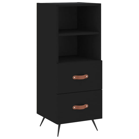 vidaXL Highboard Schwarz 34,5x34x180 cm Holzwerkstoff